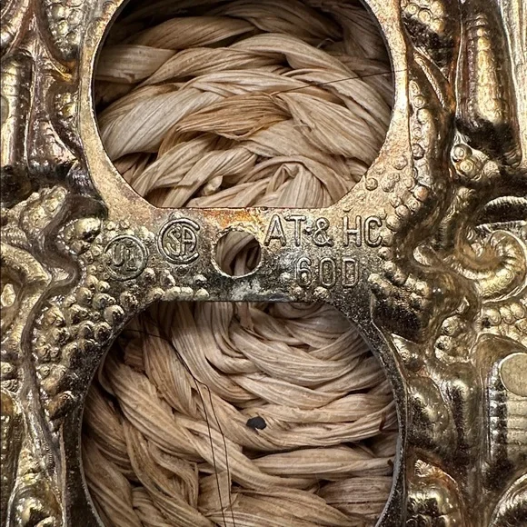 Set of 2 - 1960s Vintage Ornate Metal Double Toggle Switch Plate Covers - Picture 6 of 6